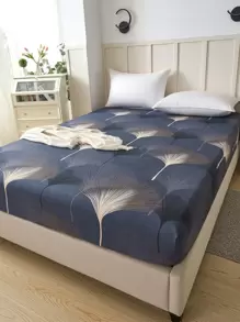 銀杏葉紋印花床包，現代式床單，適用於臥室 - 彩色 - 查看 6