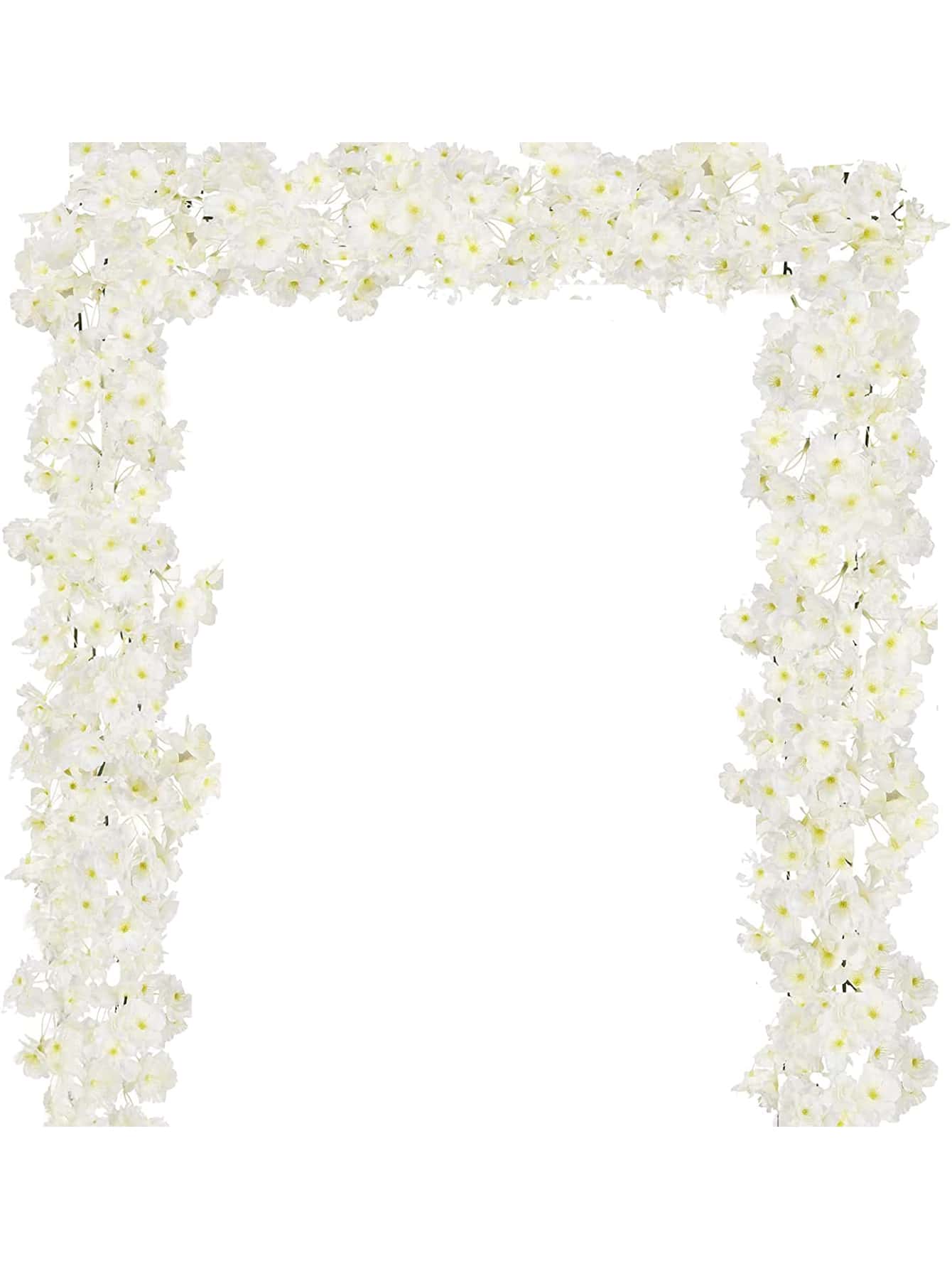 1pc/2pcs/5pcs Artificial Cherry Blossom Vine Home Decor, DIY Wreath Material, Valentine's Day Decoration, Birthday Party Decor, Wedding Venue Accessory, Outdoor Garden Decoration, New Year Decor (Note: If The Product Has An Unusual Odor, Please Place It In A Well-Ventilated Area For 1-3 Days, And The Odor Will Be Reduced)