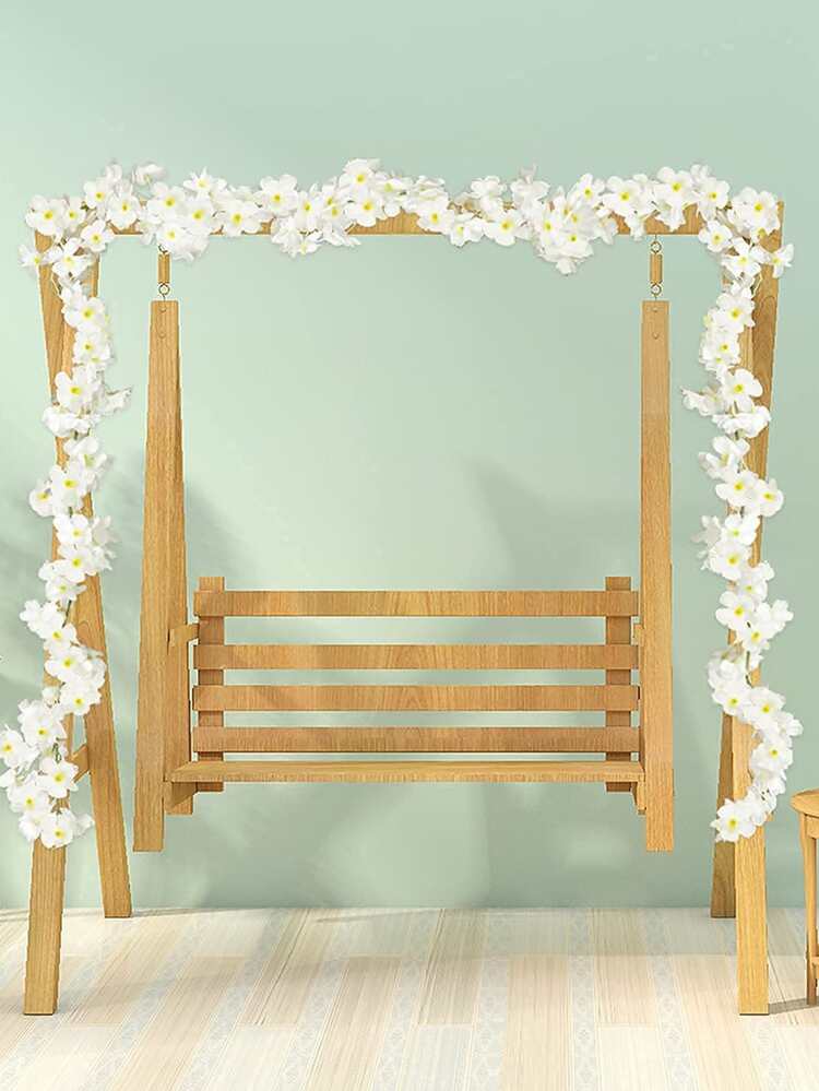 1pc/2pcs/5pcs Artificial Cherry Blossom Vine Home Decor, DIY Wreath Material, Valentine's Day Decoration, Birthday Party Decor, Wedding Venue Accessory, Outdoor Garden Decoration, New Year Decor (Note: If The Product Has An Unusual Odor, Please Place It In A Well-Ventilated Area For 1-3 Days, And The Odor Will Be Reduced)