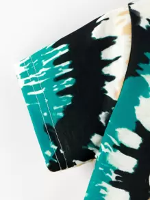 SHEIN 青少年男孩字母圖形螺旋染色圓領t卹 - 彩色 - 查看 5