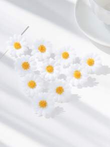 20/60pcs Artificial Daisies, Sun Flowers, DIY Wreath Materials, Birthday Party Decoration, Wedding Flower Basket, Bride Holding Flowers, Home Decoration, Dining Room, Bedroom, Windowsill Decoration, Vase Decorations, Valentine's Day Gift New Year Decoration, Outdoor Garden, Start Of School Season - Multicolor - View 3
