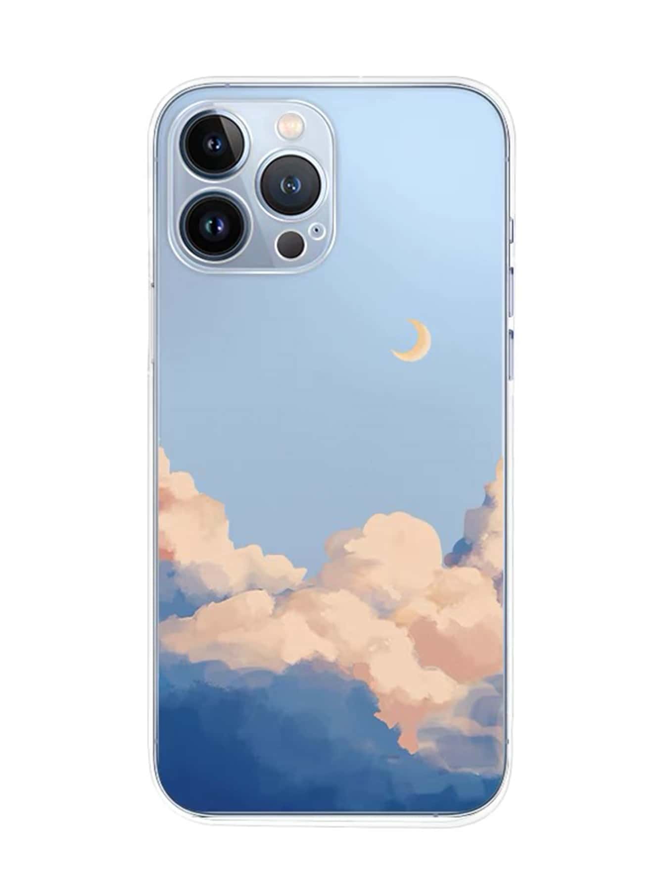 Cloud Print Phone Case - Multicolor - View 1