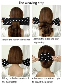 1pc Floral Print Hair Tie Boho Valentine's Day Valentines Ponytail Holders Hair Elastics Hair Rubber Bands Scrunchies Hair Rope Elastic Hair Tie, Hair Bobbles ,Head Piece - Multicolor - View 4