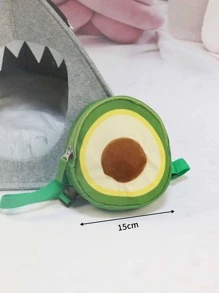 1入組牛油果設計寵物背包 - 綠色 - 查看 5