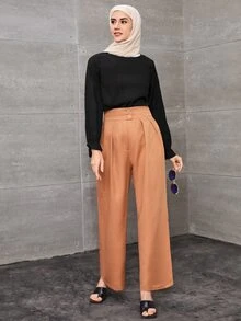 DAZY Flounce Sleeve Keyhole Back Blouse - Black - View 6