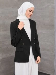 Chiquease 西裝領雙排釦翻蓋細節西裝外套