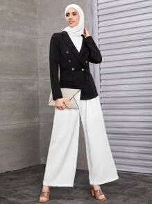 Chiquease 西裝領雙排釦翻蓋細節西裝外套