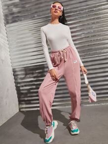 SHEIN Essnce Solid Form Fitted Tee