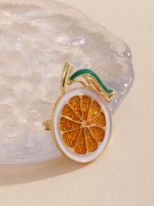 Broche naranja en forma de - Multicolor - Ver 3