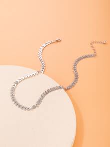 Minimalist Solid Necklace - Silver - View 5