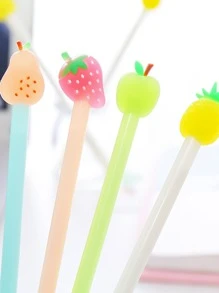 4入組水果設計隨機中性筆 - 彩色 - 查看 2
