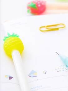 4入組水果設計隨機中性筆 - 彩色 - 查看 4