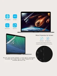 1sheet Soft Screen Film Compatible With Macbook A1932/2179/2337 - Clear - View 3