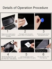 1sheet Soft Screen Film Compatible With Macbook A1932/2179/2337 - Clear - View 4