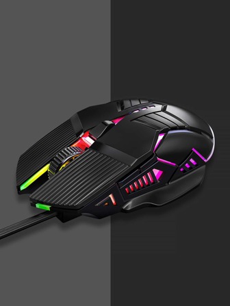 1pc Wired Glowing Gaming Mouse, Computer Mouse
