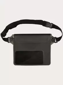 1 pieza riñonera de móvil impermeable - Negro - Ver 1