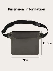 1 pieza riñonera de móvil impermeable - Negro - Ver 3