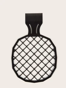 1 Peine De Peinado De Cabello Para Hombres Para Permanente, Cabeza De Aceite Y Tinte Del Cabello Con Papel De Aluminio, Negro - Negro - Ver 2