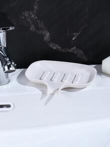 1个简约优雅沥水皂碟，塑料沥水皂托，浴室皂架，水槽皂盒，浴室配件 - 白色 - 查看 11