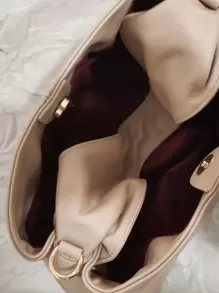 Bolsa cuadrada de litchi en relieve