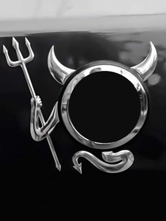1pc 3D Stereo Devil Design Car Logo Sticker
