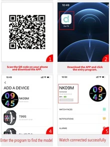 1入組防水心率監測智能手錶 - 黑色 - 查看 5