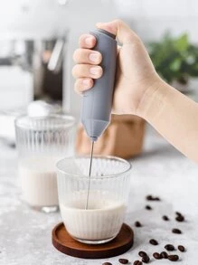 CLITON 1 Pieza Batidora De Leche Potente, Portátil Con 2 Baterías Aa Para Hacer Espuma Para Lattes - Batidor Mezclador Para Café, Mini Batidor De Espuma Para Capuchino, Frappé, Matcha, Chocolate Caliente, Con Soporte, Para El Día Del Padre, Día De La Madre, Navidad, Día De Acción De Gracias, Halloween, Día De San Valentín Regalos - Gris - Ver 2