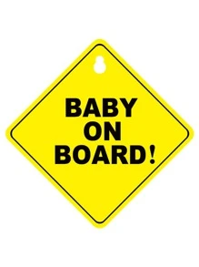 1入組字母圖案安全標誌車窗戶貼紙 - 彩色 - 查看 4