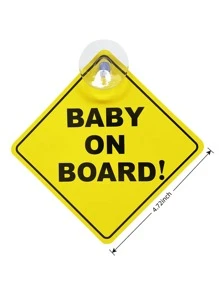 1入組字母圖案安全標誌車窗戶貼紙 - 彩色 - 查看 5