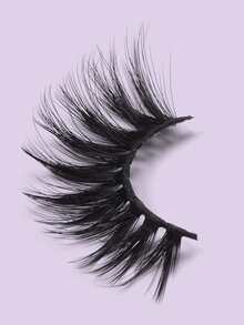 7分離式全條假睫毛和4入組睫毛輔助器工具套裝 - 黑色 - 查看 5