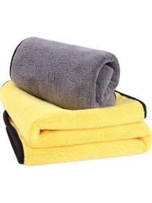 1 件 60*30 厘米超柔软洗车超细纤维毛巾 - 轻质、吸水珊瑚绒、耐刮擦、多用途，非常适合汽车美容、汽车抛光和内饰清洁。