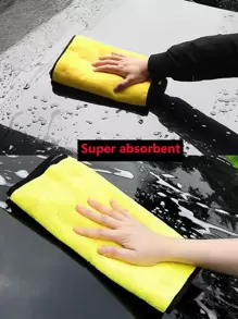 1 件 60*30 厘米超柔软洗车超细纤维毛巾 - 轻质、吸水珊瑚绒、耐刮擦、多用途，非常适合汽车美容、汽车抛光和内饰清洁。