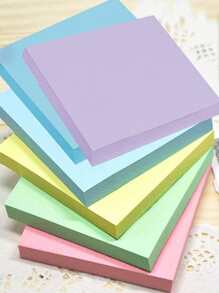 6sets 300pcs Square Colored Sticky Notes Pad For Office, Students Back To School