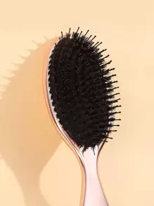 1支椭圆形电镀玫瑰金梳子，美发工具，美发产品及配件，适用于理发店、美容院、返校季、旅行度假等场合，包括：梳子、边缘梳、梳子、解结梳、球形梳、迷你梳子套装、木梳、发刷、美发工具、梳子、美发设备、梳子套装、梳子、卷发梳、解结梳、女士发刷、头发、美发产品、美发工具、美发用品、理发师、理发师配件、理发店、美发设备 - 玫瑰金 - 查看 4