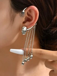 1入組骷髏裝飾耳掛 - 彩色 - 查看 2