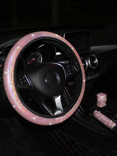 MEIKAXIU 3 Stücke Autolenkrad & Handbremse & Schalthebel Abdeckung