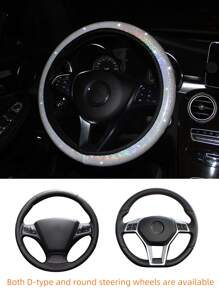 MEIKAXIU 3pcs Car Steering Wheel & Handbrake & Gear Shift Cover