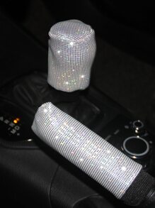 MEIKAXIU 3pcs Car Steering Wheel & Handbrake & Gear Shift Cover