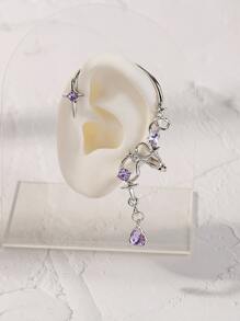 1pc Rhinestone Decor Ear Wrap - Nhiều màu - Xem 1