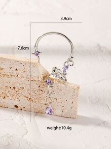 1pc Rhinestone Decor Ear Wrap - Nhiều màu - Xem 3