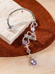 1pc Rhinestone Decor Ear Wrap - Nhiều màu - Xem 5