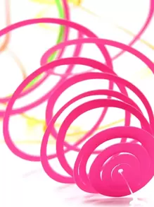 10pcs Mixed Color Hanging Swirl Decoration,Colorful Spiral Ornament Decor For Party,Christmas - Multicolor - View 5