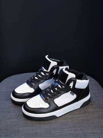 Fall/Winter Women Two Tone High Top Colorblock Skate Shoes,Sneakers For Women