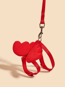 2pcs Wing Design Pet Leash & Harness Set - Red - View 3