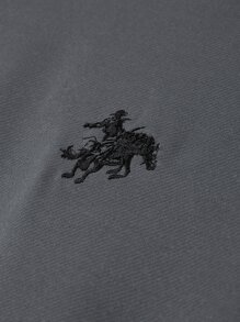 Manfinity Homme Men Figure & Horse Embroidery Tee - Grey - View 5