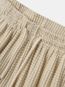 Manfinity Homme Men Patched Pocket Polo Shirt & Drawstring Waist Shorts - Apricot - View 7