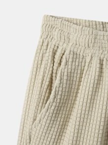 Manfinity Homme Men Patched Pocket Polo Shirt & Drawstring Waist Shorts - Apricot - View 8