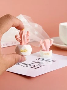 5 piezas Decoración artesanal con diseño de cactus, mejor regalo - Multicolor - Ver 3