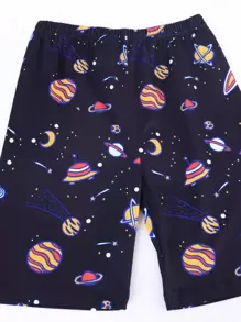 Boys Planet & Astronaut Print Snug Fit PJ Set - Multicolor - View 3