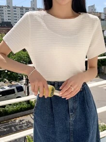 DAZY Áo sơ mi nữ màu trơn Giải trí - trắng - Xem 8